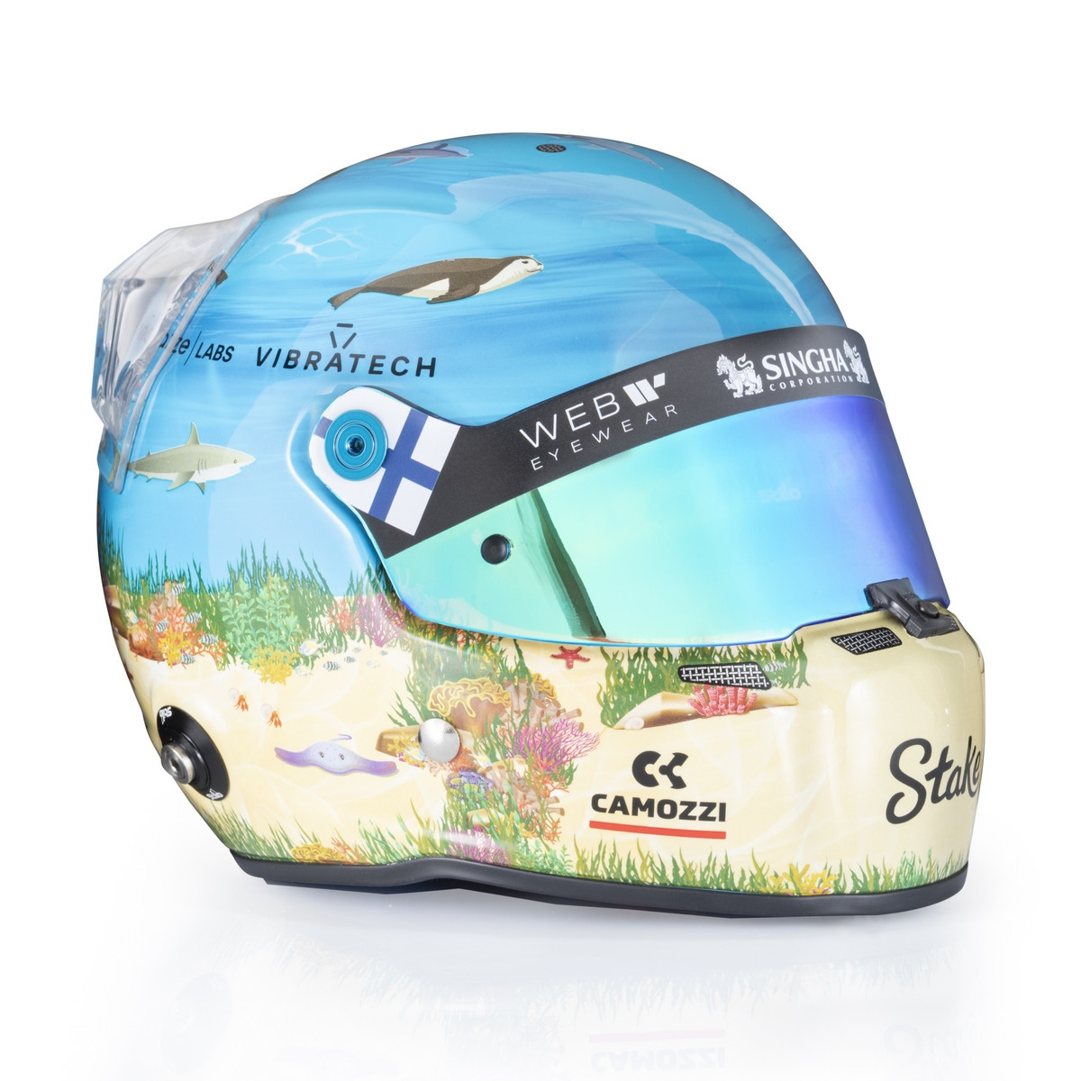Mini casque STILO Valtteri BOTTAS 2024 - GP Monaco - STI-24-BOTTAS-MONACO - MH2413 - 3666618637617