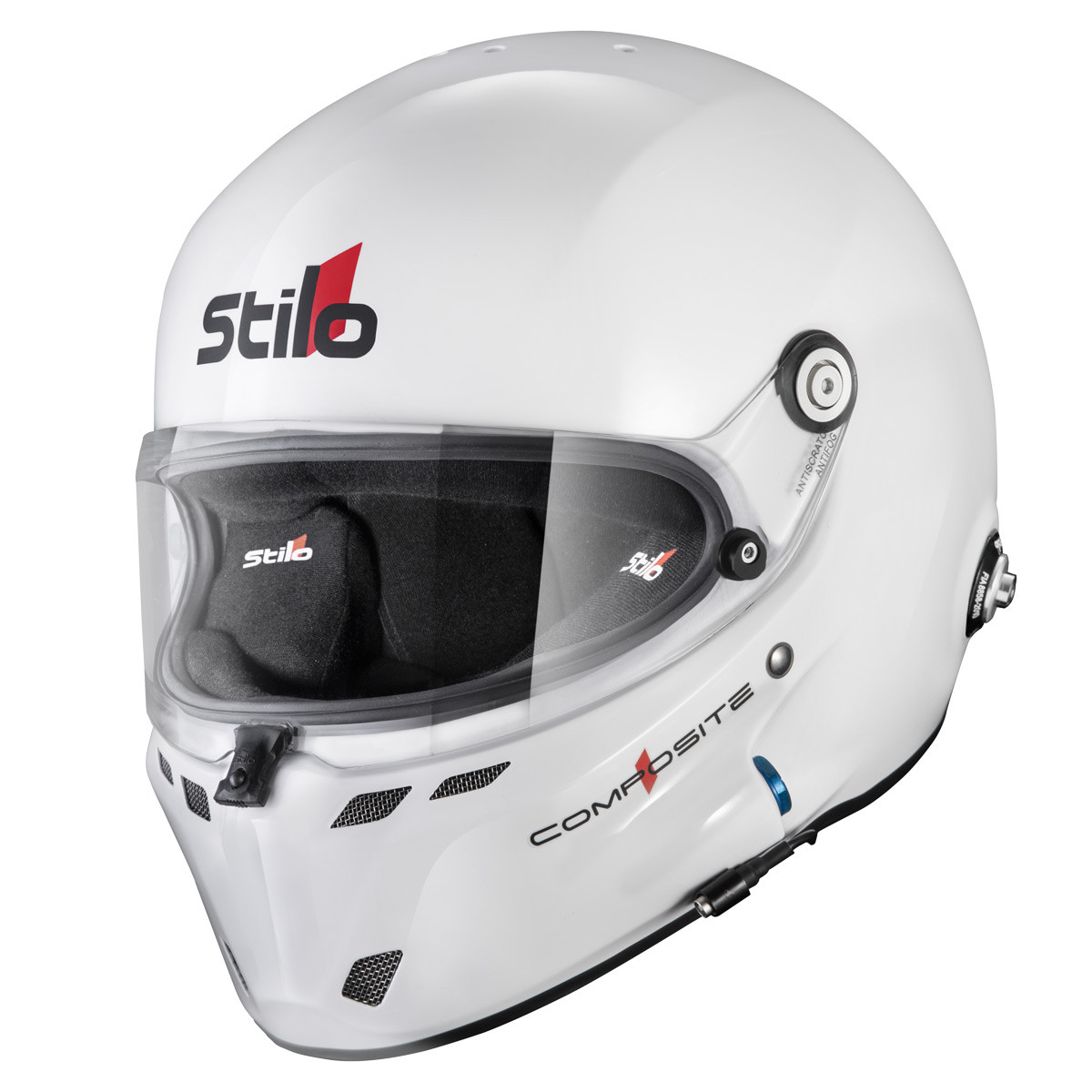 Stilo ST6 F Turismo white-black helmet - Snell SA2025 FIA 8859-24 Hans FIA8858-10 - STI-AA0800CG2XC.55 - AA0800CG2X550101