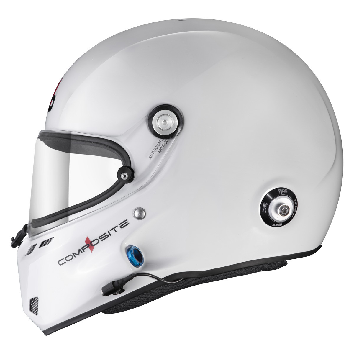 Stilo ST6 F Turismo wit/zwarte helm - Snell SA2025 FIA 8859-24 Hans FIA8858-10 - STI-AA0800CG2XC.55 - AA0800CG2X550101