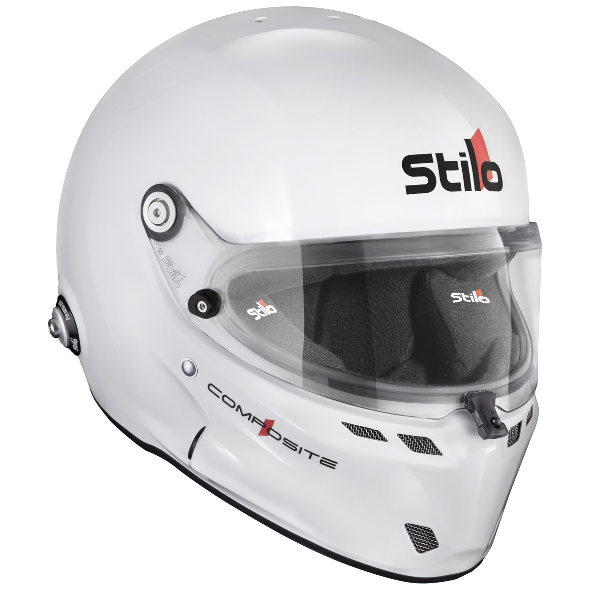 Stilo ST6 F Turismo wit/zwarte helm - Snell SA2025 FIA 8859-24 Hans FIA8858-10 - STI-AA0800CG2XC.55 - AA0800CG2X550101