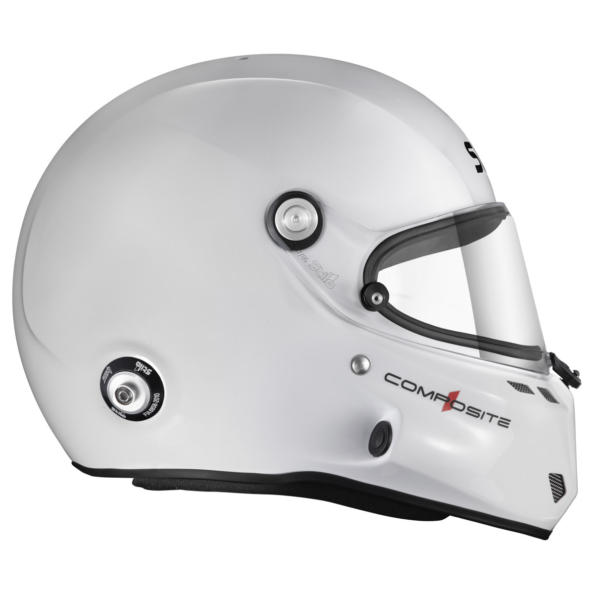 Stilo ST6 F Turismo white-black helmet - Snell SA2025 FIA 8859-24 Hans FIA8858-10 - STI-AA0800CG2XC.55 - AA0800CG2X550101
