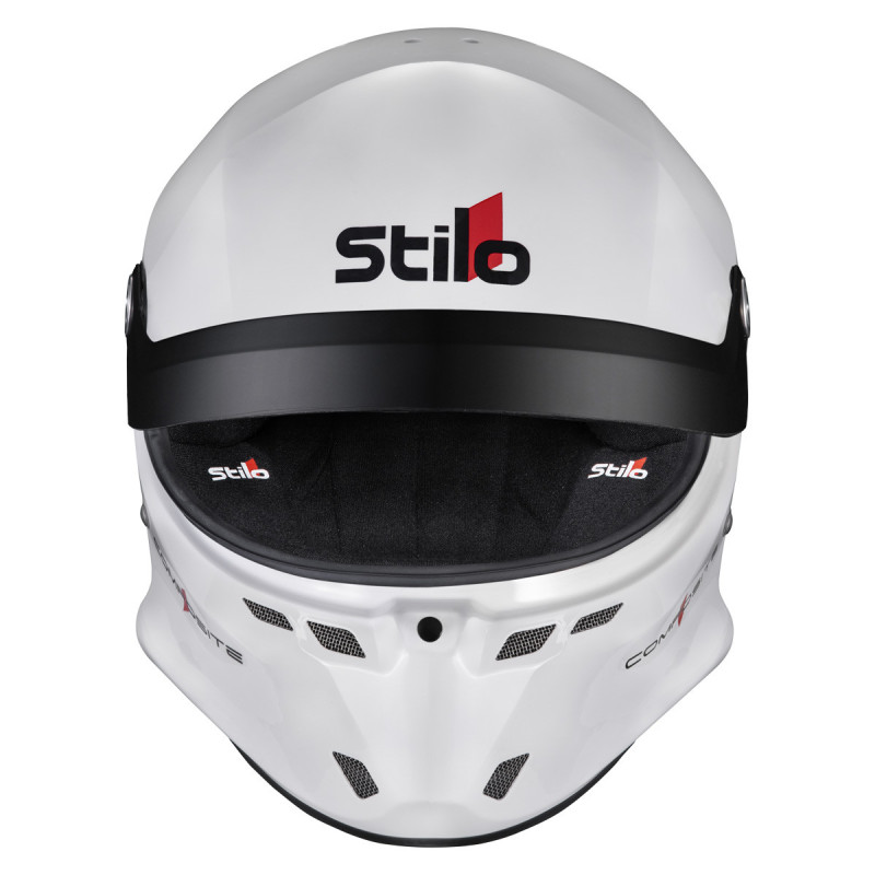 Stilo ST6 GT Turismo composiethelm wit/zwart - Snell SA2025 FIA 8859-24 Hans FIA8858-10 - STI-AA0802CG2XC.58 - AA0802CG2X580101