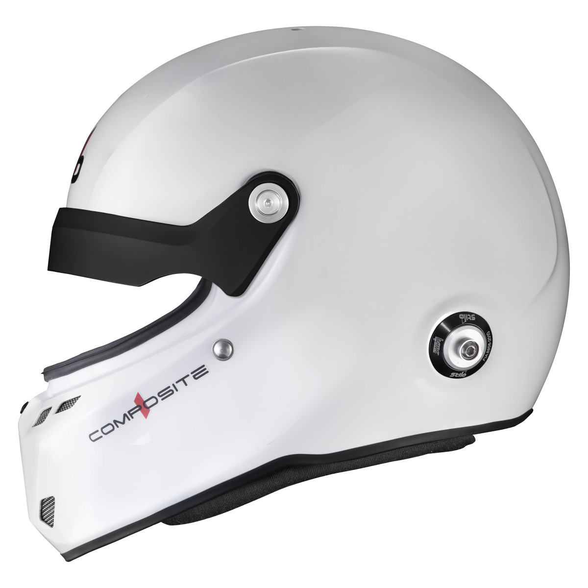 Stilo ST6 GTN Composite white/black helmet - Snell SA2025 FIA 8859-24  Hans FIA8858-10 - STI-AA0812AG2XC.58 - AA0812AG2X580101