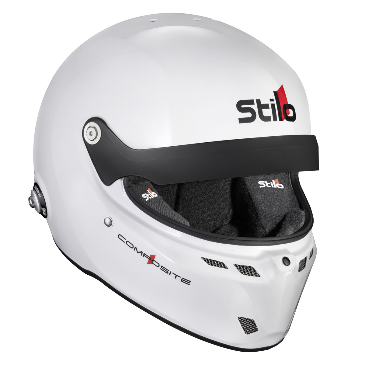 Cască Stilo ST6 GTN din material compozit, alb/negru - Snell SA2025, FIA 8859-24, hans FIA8858-10 - STI-AA0812AG2XC.59 - AA0812AG2X590101