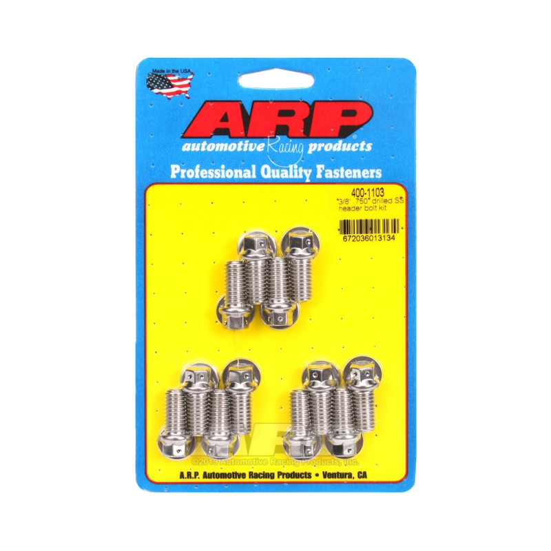 Set van 12 spruitstukschroeven - Chevrolet Small Block - 3/8 12PT- Lengte onder kop 19,05 mm - ARP-400-1103 - ARP-400-1103 - 3666618280165