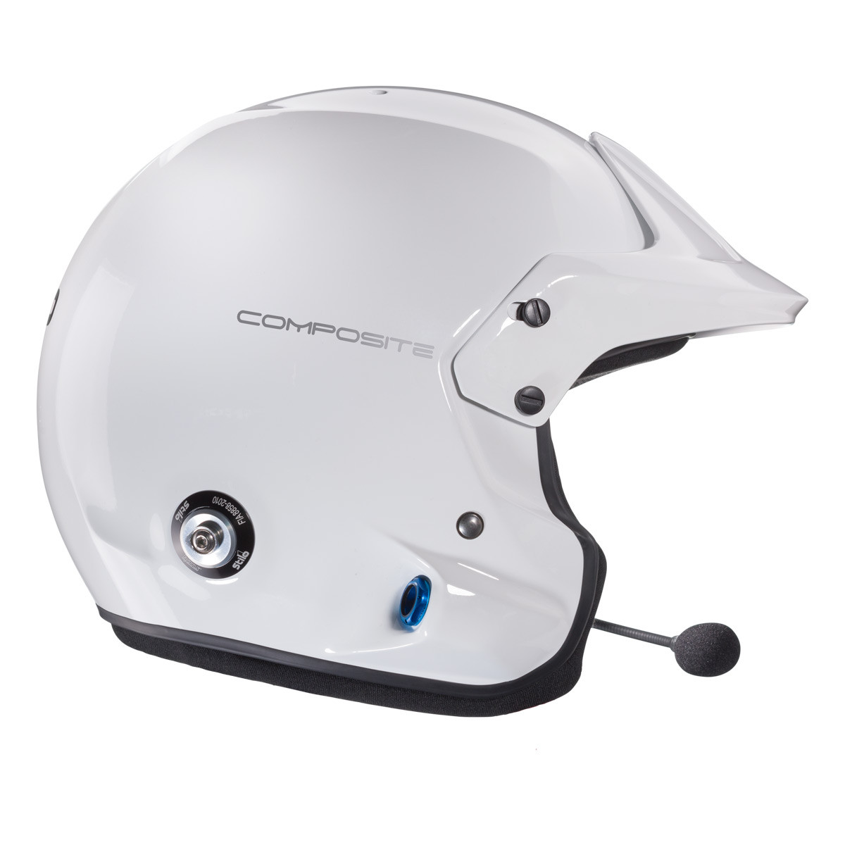 Stilo Venti4 Trophy Plus Composite helmet - Snell SA2025 FIA 8859-2024 White/Black interior - STI-AA0114EG2XC.57 - AA0114EG2X570101