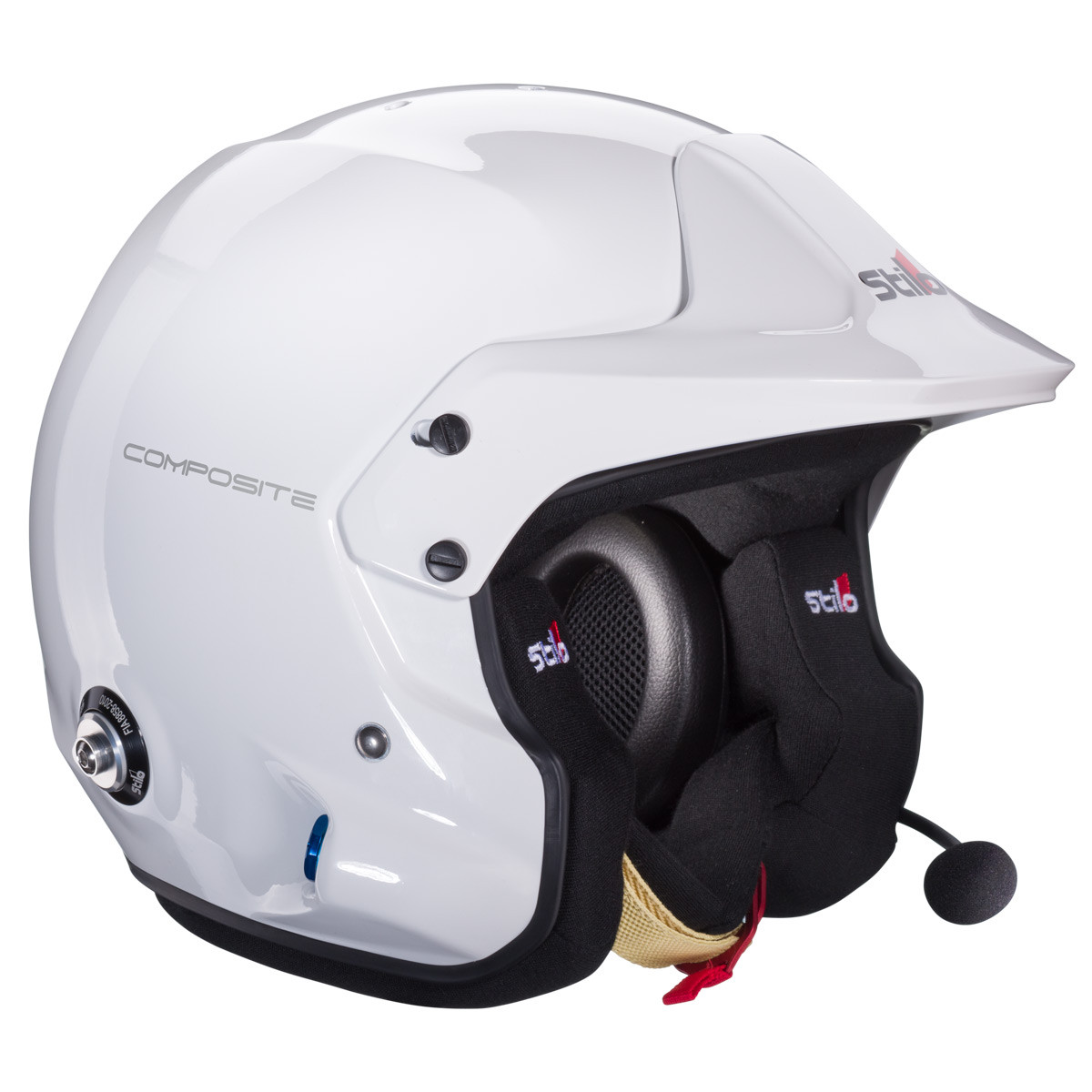 Stilo Venti4 Trophy Plus Composite helmet - Snell SA2025 FIA 8859-2024 White/Black interior - STI-AA0114EG2XC.57 - AA0114EG2X570101