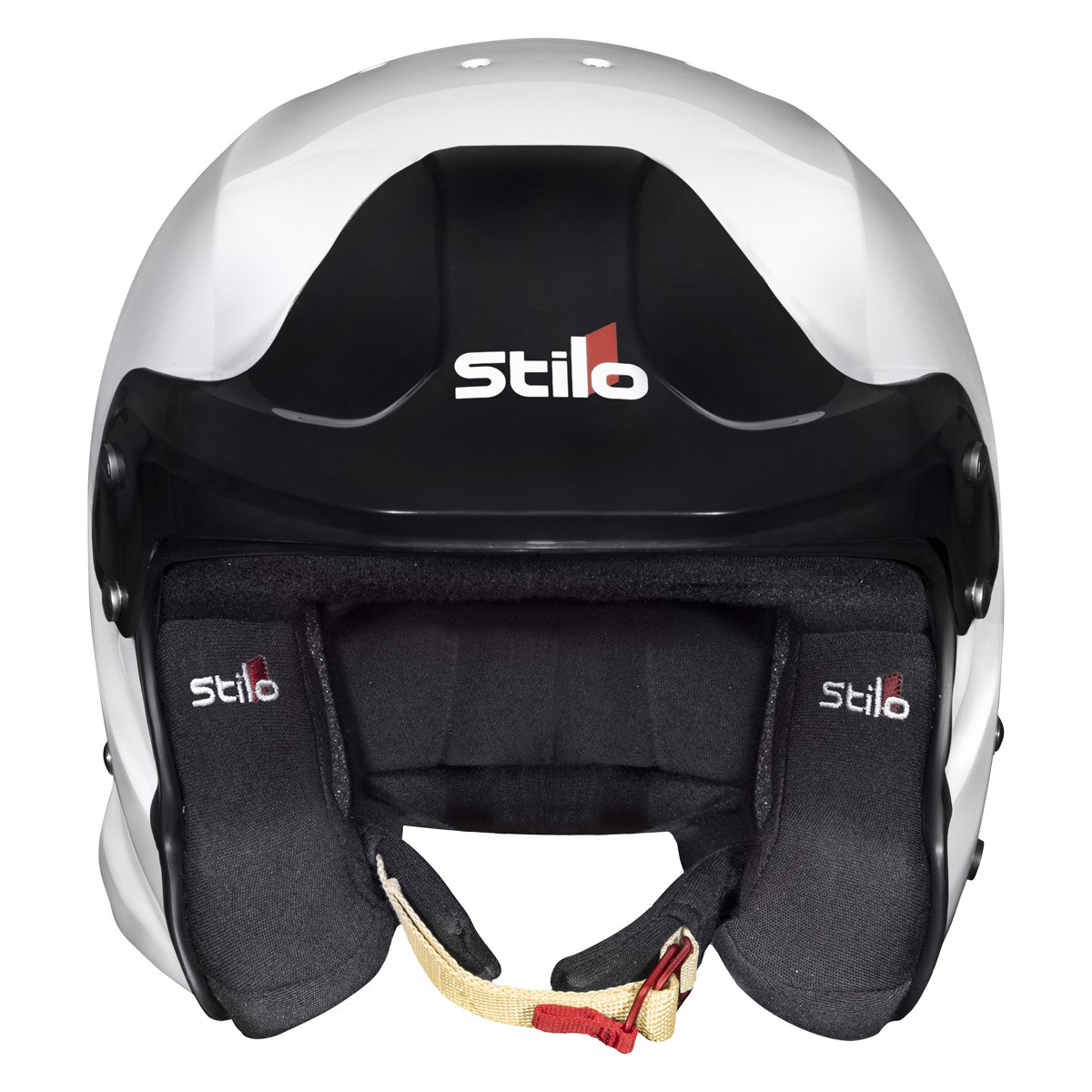 Stilo Venti4 Trophy Jet composiet helm - Snell SA2025 FIA 8859-2024 Wit/zwart interieur zonder Hans clips - STI-AA0114AF2XC.61 - AA0114AF2X610101