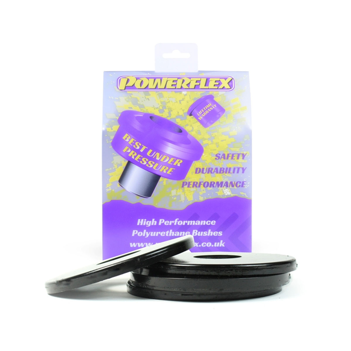 Silent bloc Powerflex Road achterveerbuffer 8 mm Volkswagen T4 Transporter (4 stuks) - PF-R85113284 - PFR85-1132-8-4 - 5055676557742