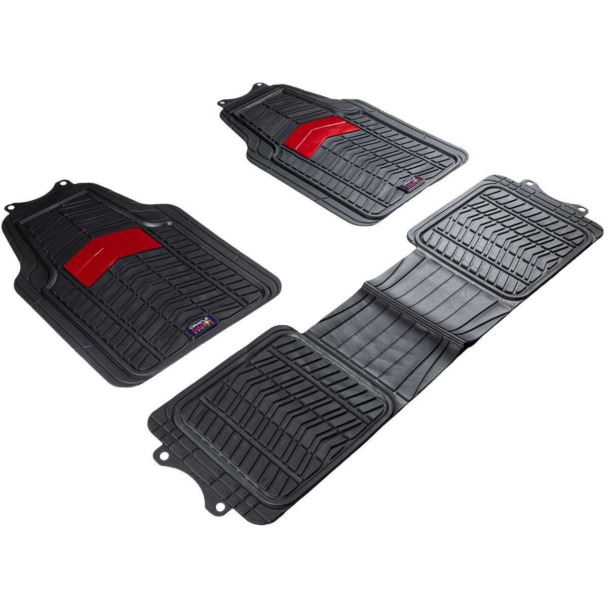 Set van 3 vloermatten (2 FRONT+1 REAR DECK) in zwart/rood PVC ORACLE RED BULL RACING - LI-12716 - 12716 - 8000866127165