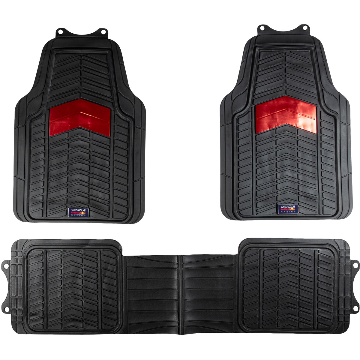 Jeu de 3 tapis de sol (2 AV+1 PONT AR) en PVC noir/rouge ORACLE RED BULL RACING - LI-12716 - 12716 - 8000866127165