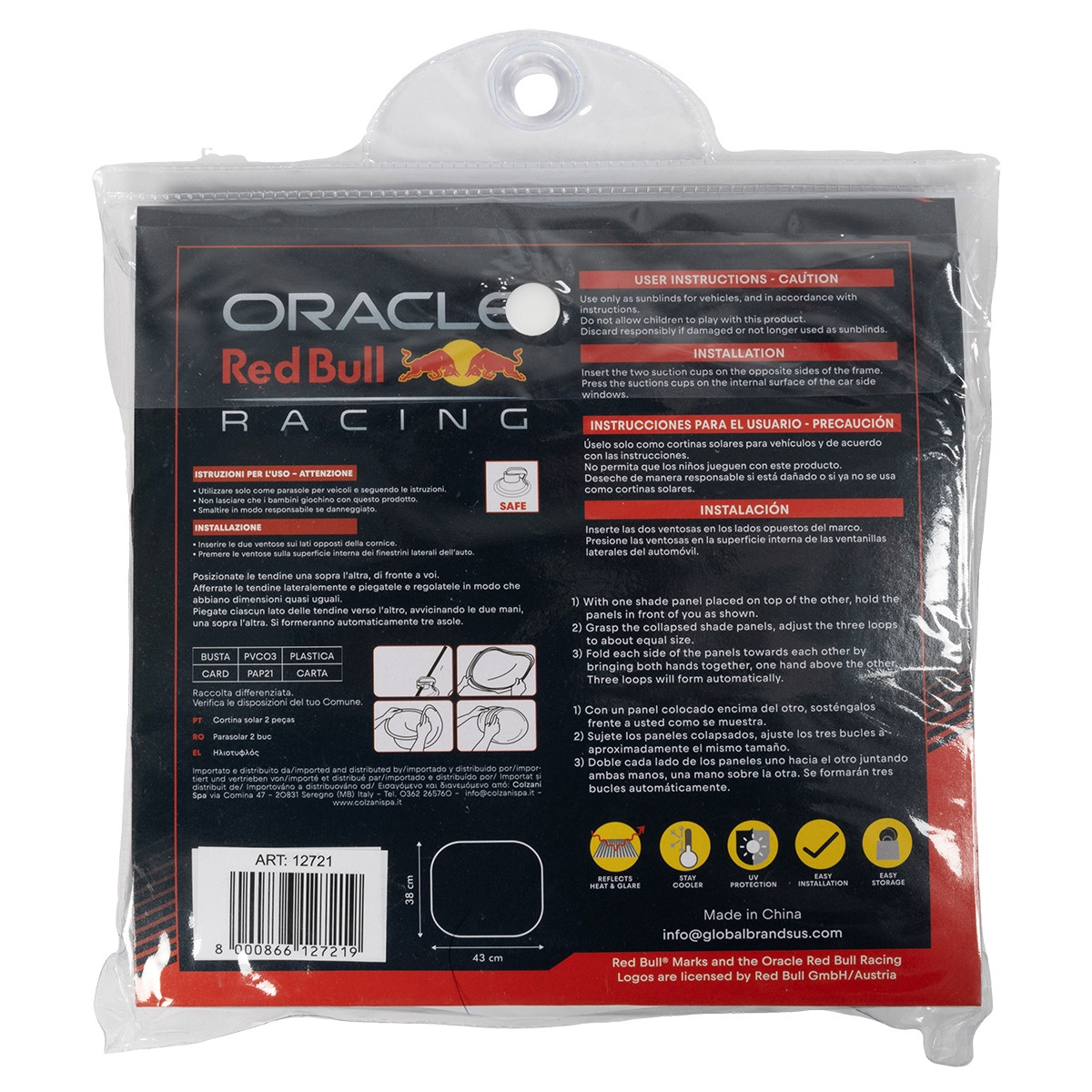 Pare-soleil latéraux (X2) noir ORACLE RED BULL RACING - LI-12721 - 12721 - 8000866127219