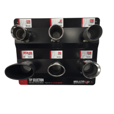 Milltek display met de populairste verkooppunten