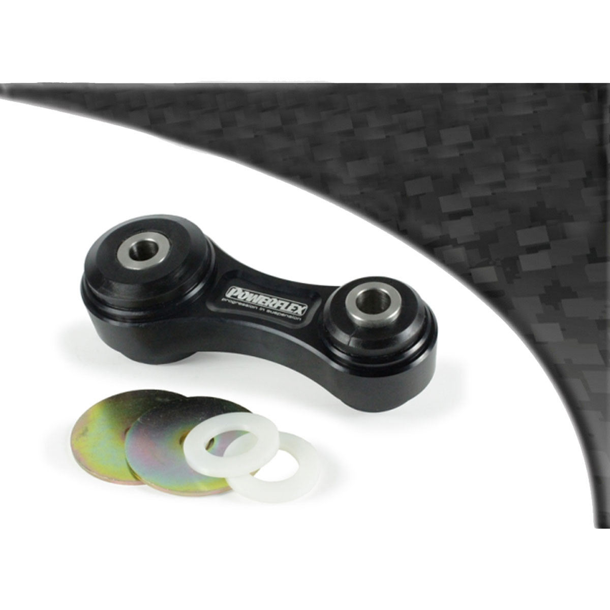 Powerflex Black lower torque mount (1 part) - PF-F60-8020N - PFF60-8020BLK - 5055676554857