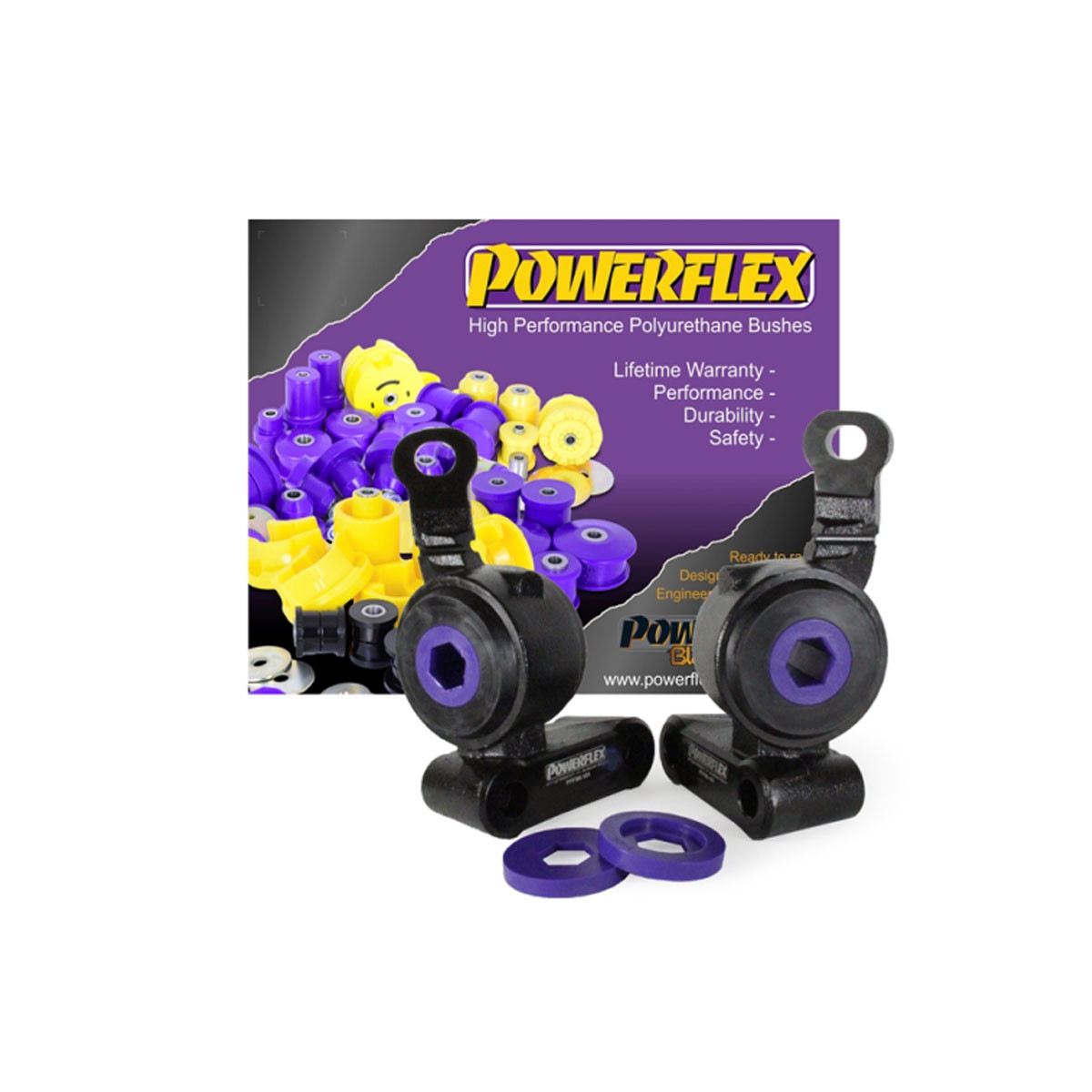 Powerflex Road front wishbone rear bush and bracket Mini R50/52/53 Gen 1 (2000-2006) - PF-F5K-101-2 - PFF5K-101 - 5055676561688