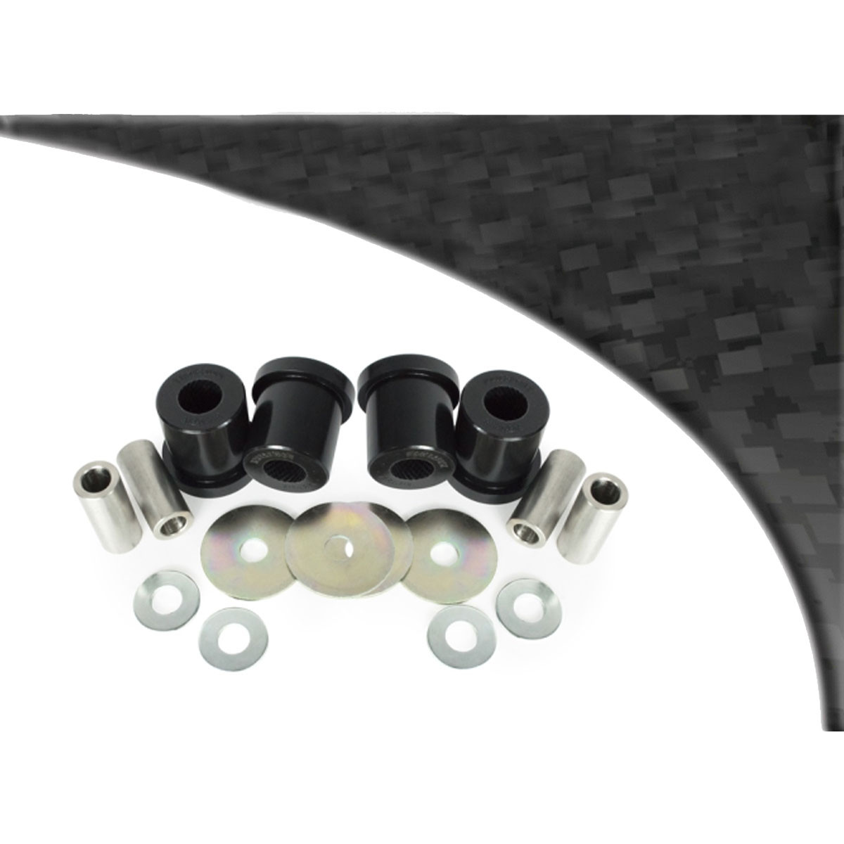 Silent bloc Powerflex Zwart binnenste bovenarm achter (gegoten arm) Audi A4 / S4 / RS4 (4 stuks) - PF-R3-216-4N - PFR3-216BLK - 5055676563620
