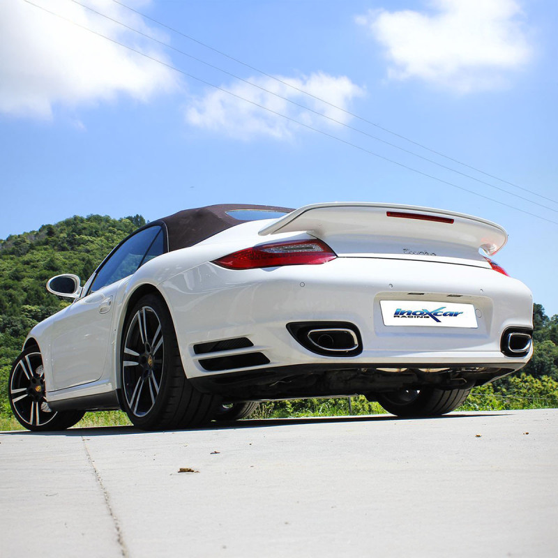 Inoxcar Exhaust System: Catalytic Converter + Rear Right and Left Mufflers for PORSCHE 997 turbo 480CV (post-2006) - IC-OV99701 - OV997.01 - 3661768300251