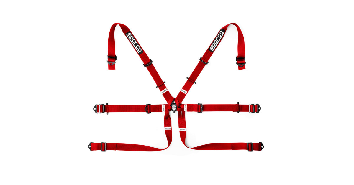 Cintura Sparco 6pts 2" Formula Rosso 2025