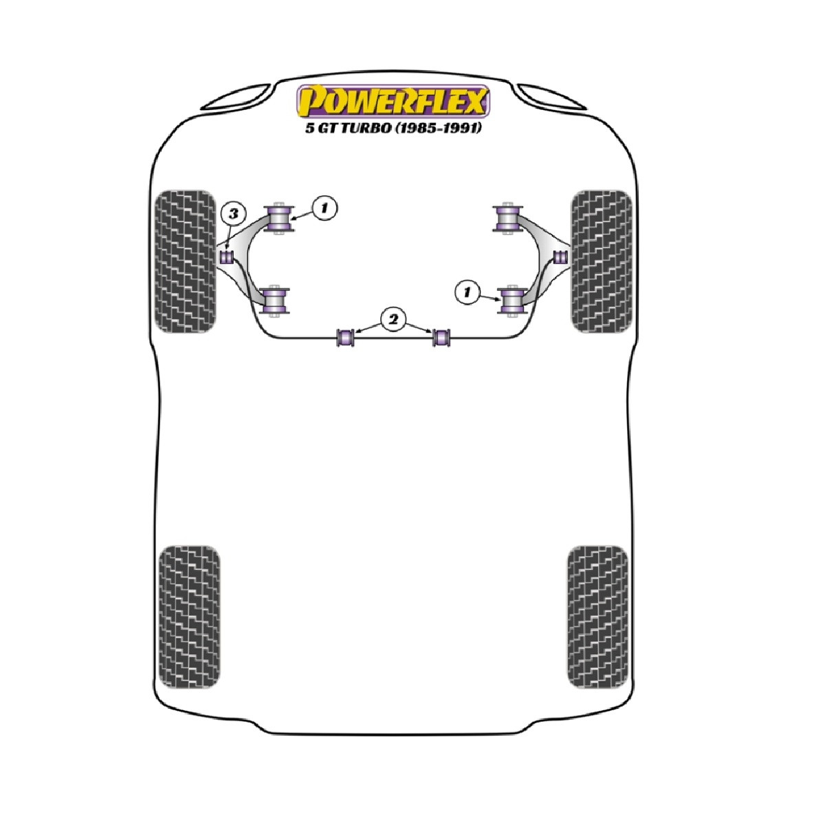 Silentblocs Powerflex Renault 5 GT Turbo (1985-1991) - BUN-PF-00827