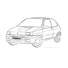 Silentblocs Powerflex Renault Clio I incl. 16v & Williams (1990-1998) - BUN-PF-00835