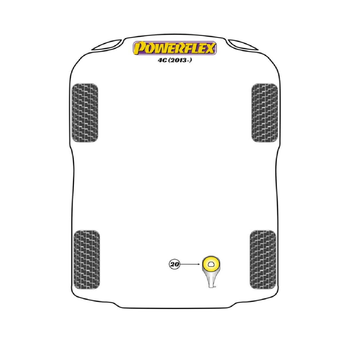 Silentblocs Powerflex Alfa Romeo 4C (2013-) - BUN-PF-00008 - BUN-PF-00008
