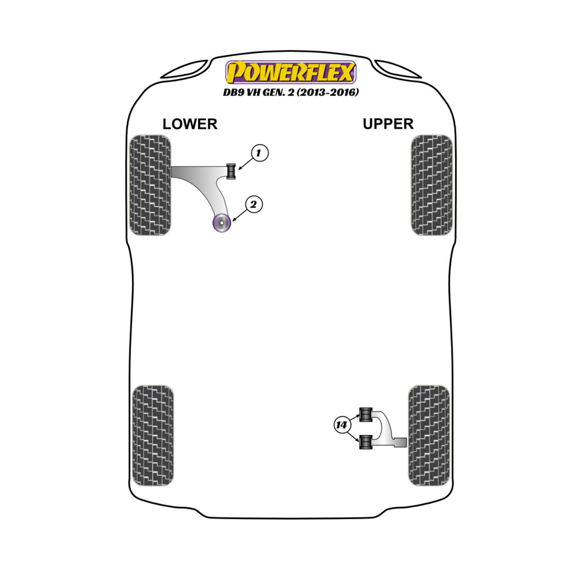 Powerflex Silentblocks Aston Martin DB9 (2013-2016) - BUN-PF-00020 - BUN-PF-00020