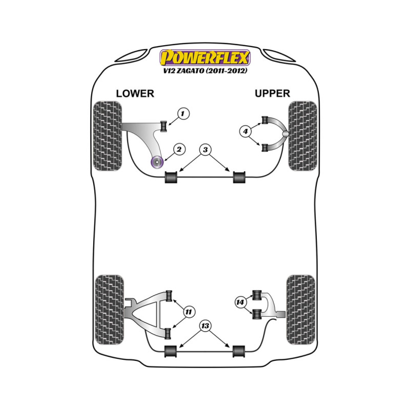Powerflex Silentblocks Aston Martin V12 ZAGATO (2011-2012) - BUN-PF-00022 - BUN-PF-00022