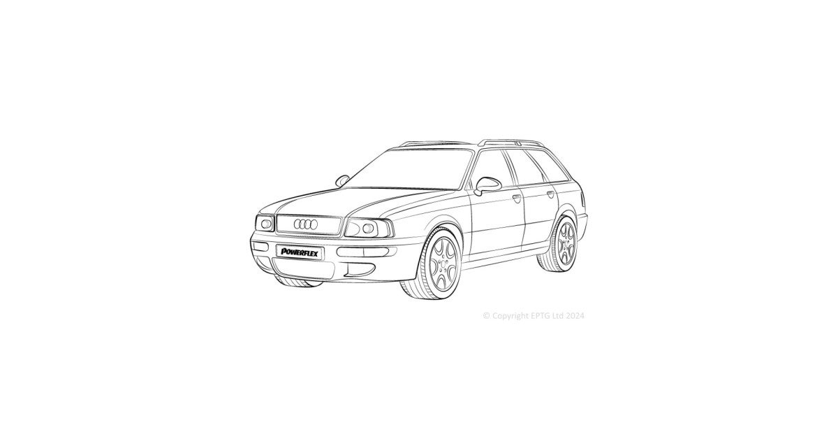 Boccole Powerflex Audi 80, 90 Quattro inc Avant (1992-1996), S2 inc Avant B4, RS2 B4 (1994-1996)