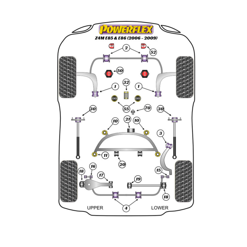 Powerflex Silentblocks BMW Z4M E85 & E86 (2006-2009) - BUN-PF-00235 - BUN-PF-00235