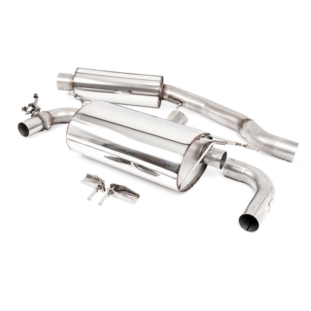 Milltek SSXBM1101 FAP Back Race met tussendemper met ventiel CE goedgekeurd Dual GT90 mondstuk - MLK-SSXBM1101 - SSXBM1101