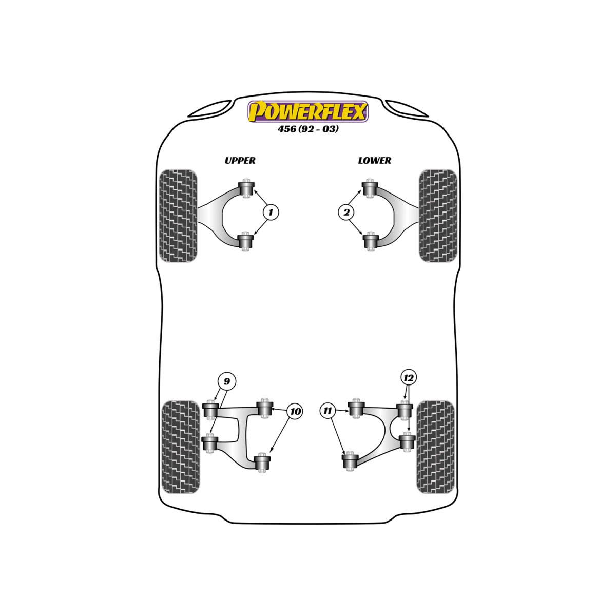 Powerflex bushes Ferrari 456 (1992 - 2003) - BUN-PF-00320 - BUN-PF-00320
