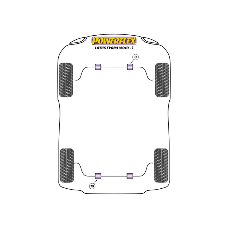 Boccole Powerflex Lotus Evora (2010 - 2021) - BUN-PF-00570 - BUN-PF-00570