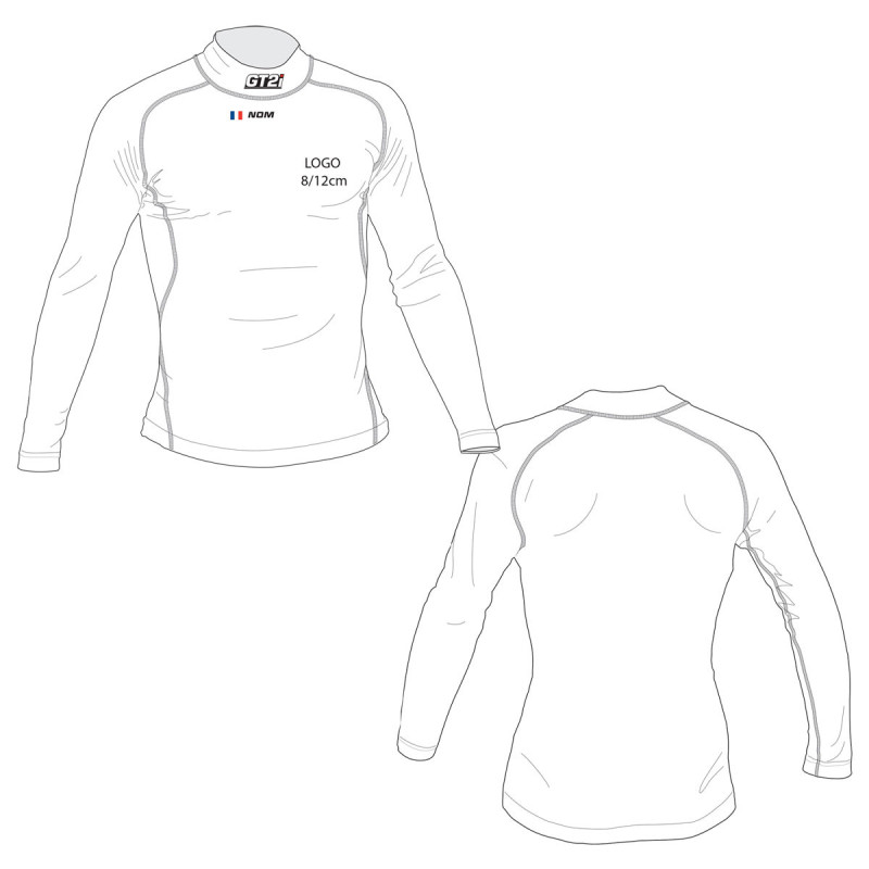 Aanpasbaar T-Shirt Naam + Vlag + 1x GT2i Pro FIA Logo 8856-18 - PGT-TSHIRT5.BL.XSS