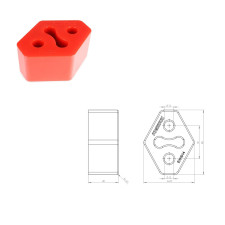 Universal exhaust mount 82mm