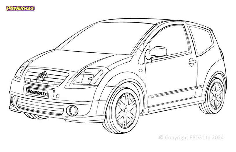 Boccole Powerflex Citroen C2 (2003-2009) - BUN-PF-00267 - BUN-PF-00267