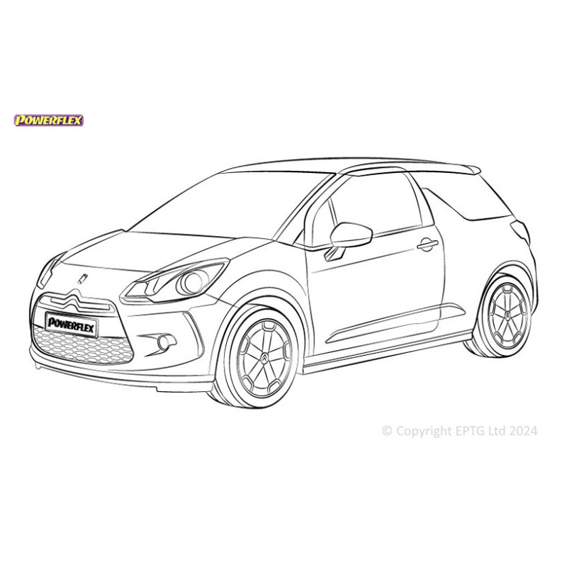 Silentblocuri Powerflex pentru Citroën DS3 (2009 - 2019) - BUN-PF-00282