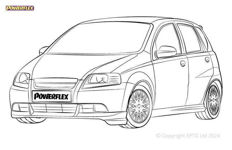 Boccole Powerflex Daewoo Kalos/Gentra (2002-2011) - BUN-PF-00301 - BUN-PF-00301