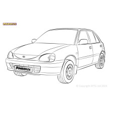 Boccole Powerflex Daihatsu Charade G202, G203 (1993 - 2000) - BUN-PF-00305 - BUN-PF-00305