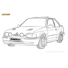 Powerflex bushes Ford Escort RS Turbo Séries 2 (1986 - 1990) - BUN-PF-00378 - BUN-PF-00378