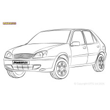 Powerflex Silentblocks Ford Fiesta Mk4 (1995 - 1999) & Mk5 (1999 - 2002) - BUN-PF-00381 - BUN-PF-00381