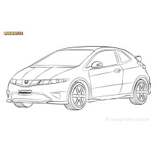 Boccole Powerflex Honda Civic Mk8 FK/FN inc. Type-R (2005 - 2012) - BUN-PF-00444 - BUN-PF-00444