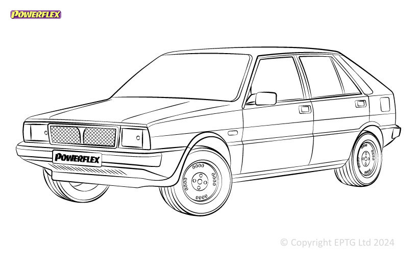 Silentblocs Powerflex Lancia Delta 1600 GT & HF Turbo 2WD (1986-1992) - BUN-PF-00539