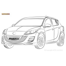 Boccole Powerflex Mazda 3 BL (2009-2013) - BUN-PF-00592 - BUN-PF-00592