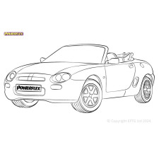 Powerflex bushes MG MGF (1995 - 2002) - BUN-PF-00644 - BUN-PF-00644