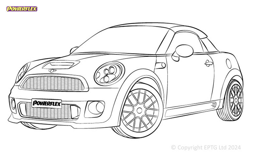 Silentblocs Powerflex Mini R58 Coupe (2011 - 2015) - BUN-PF-00657