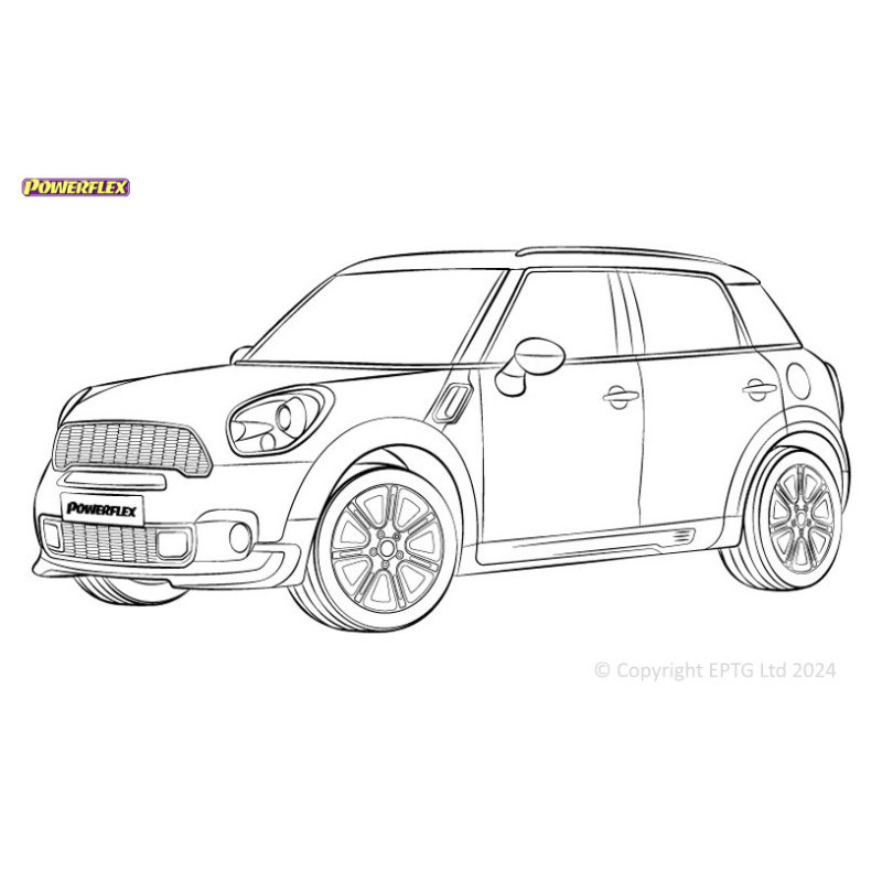 Boccole Powerflex Mini R60 Countryman Gen 1 2WD (2010-2016) - BUN-PF-00659