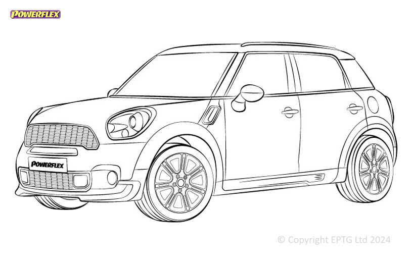 Silentblocs Powerflex Mini R60 Countryman Gen 1 4WD (2010-2016) - BUN-PF-00660