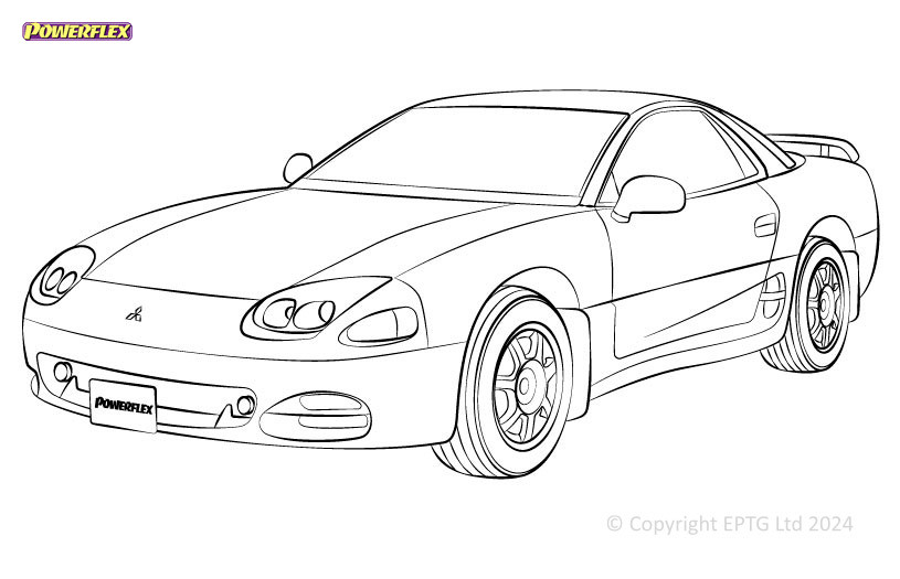 Silentblocs Powerflex Mitsubishi 3000GT/GTO (1990 - 2000) - BUN-PF-00663