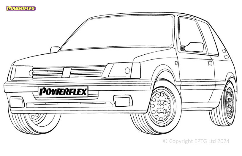 Boccole Powerflex Peugeot 205 GTi(1985-1998) - BUN-PF-00768