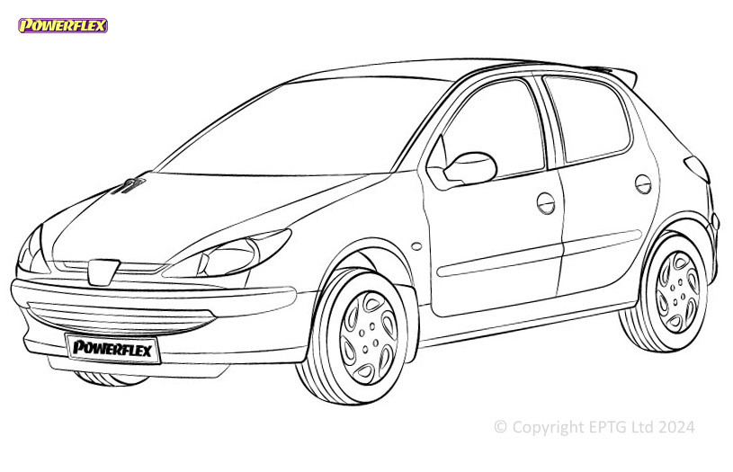 Boccole Powerflex Peugeot 206 (1998-2006) - BUN-PF-00769